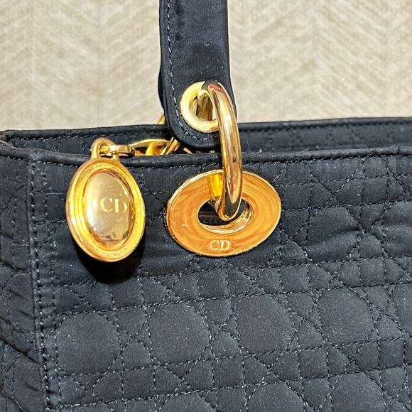✅Lady Dior Cannage Quilted Nylon Handbag✅ - Picture 8 of 17